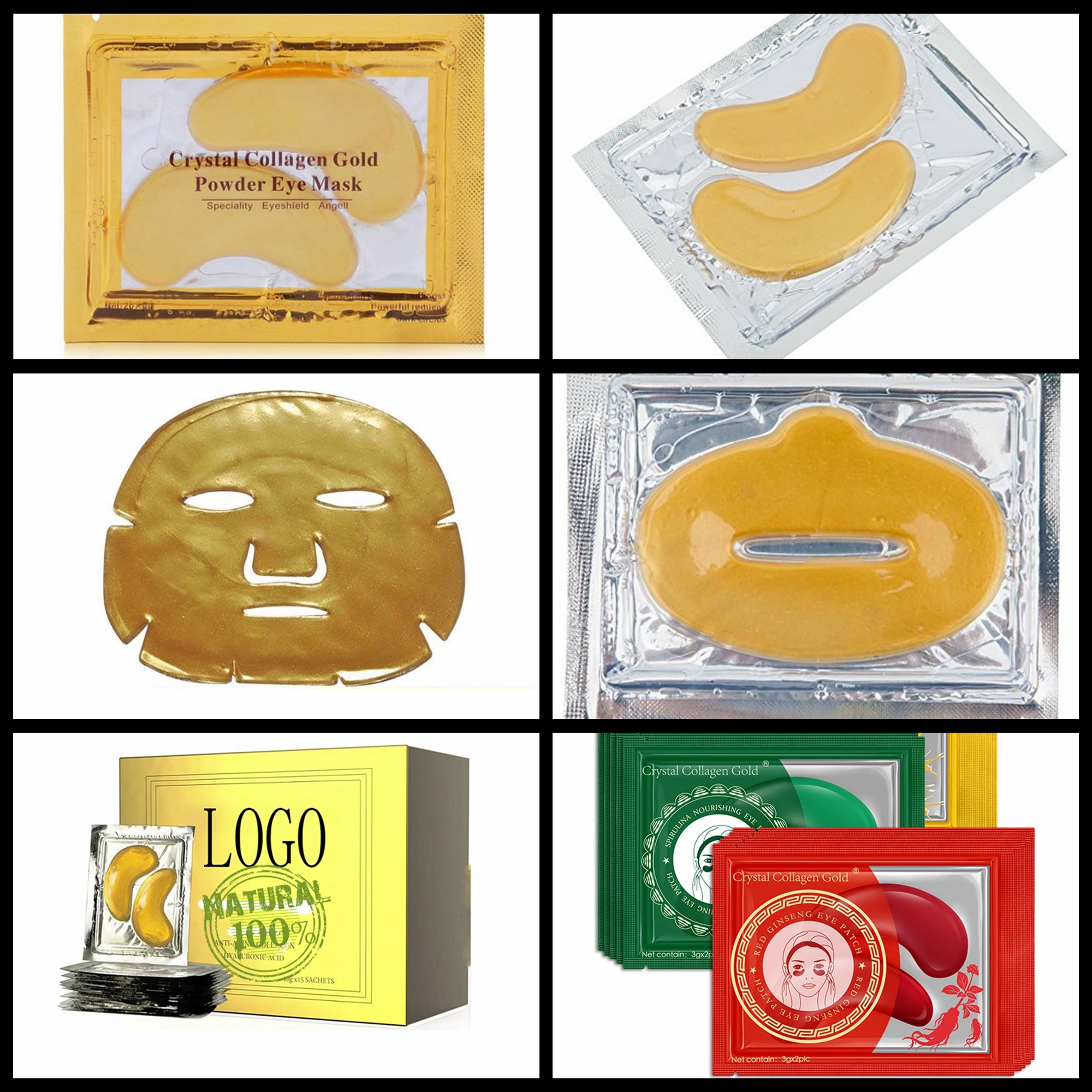 24k Gold Eye Facial Collage Remove Wrinkle Eye Mask Collagen Eye Mask