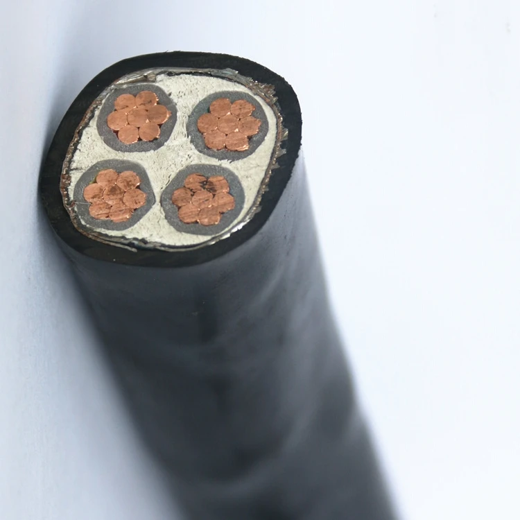 4x240mm2 cable being pulled into cable tray with tension gauge visible