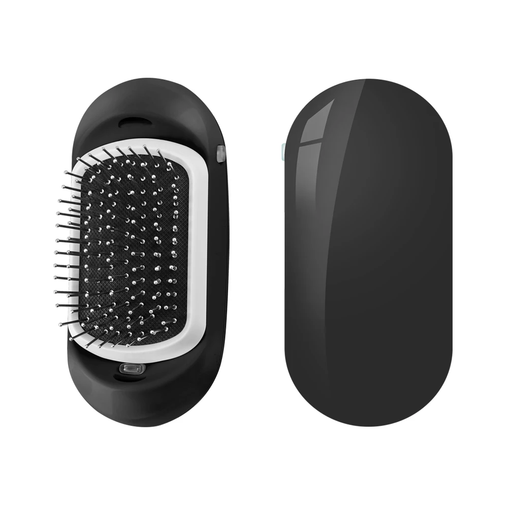 2.0 Antic-Static Hair Brush Portable Electric Ionic Hairbrush Vibrating Scalp Massage Comb Double Negative Ions Comb