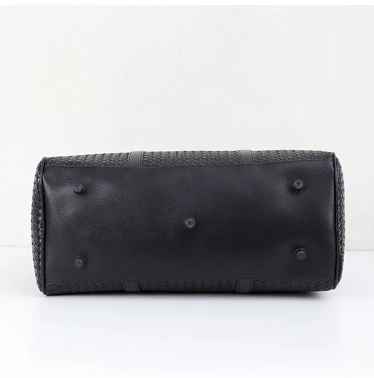 Yasoomade 2022 Black Custom Overnight Weekender Bags Woven Pu Leather ...