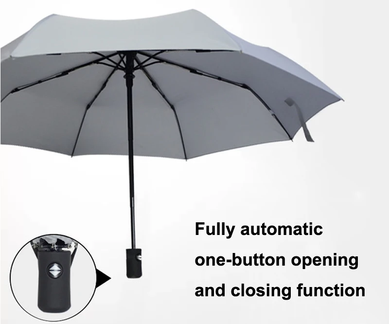 Auto Foldable Umbrella Windproof Travel Umbrella Compact Folding