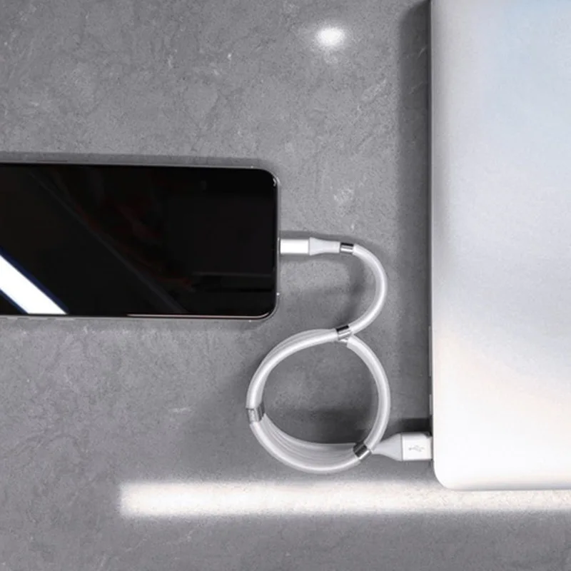 New Arrival Patented Product SuperCalla Magnetic Portable Self-Winding USB Charging Type C Cable - ANKUX.COM