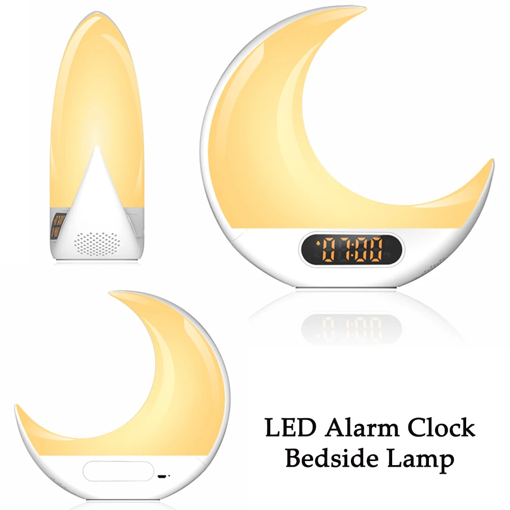 Wake Up Sunrise Led Alarm Clock With 6 Color Switch Touch Control Snooze Function CAI423