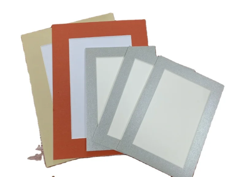 Double Silver Mat Board for Photo Frames Enhances the Visual Appeal of Your Artwork or Memories factory