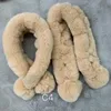 100% Rex Rabbit Fur Thickened Pure Winter Warm Lady's Double-Tube Scarf