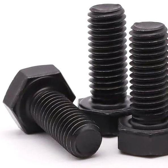 Din933 Hex Bolt And Nut Carbon Steel 35k Black Oxide Hex Head Bolt