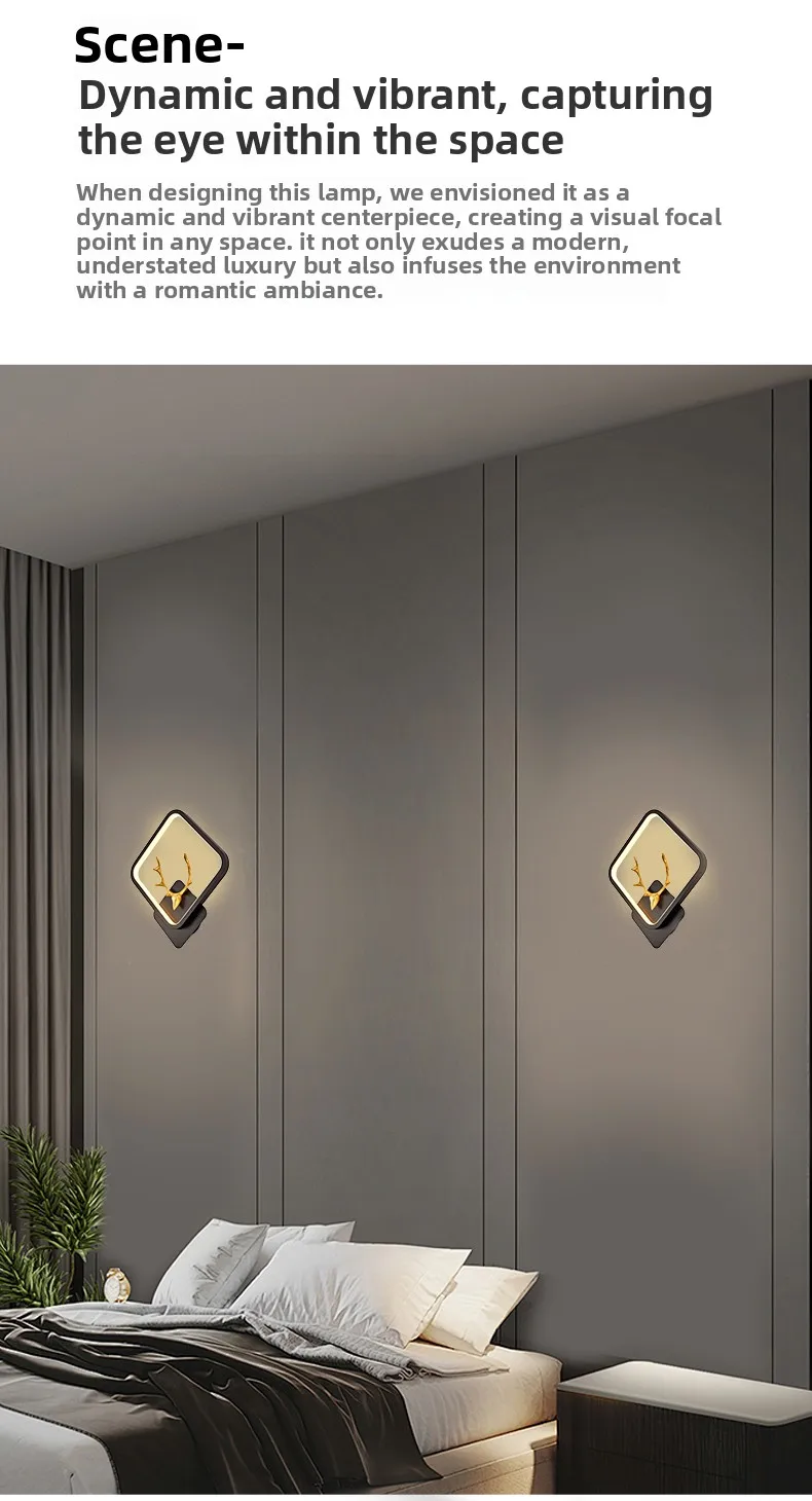 product led iron warm white high cri 90 modern minimalist butterfly design wall lamp for bedroom bedside staircase nordic tv background-5