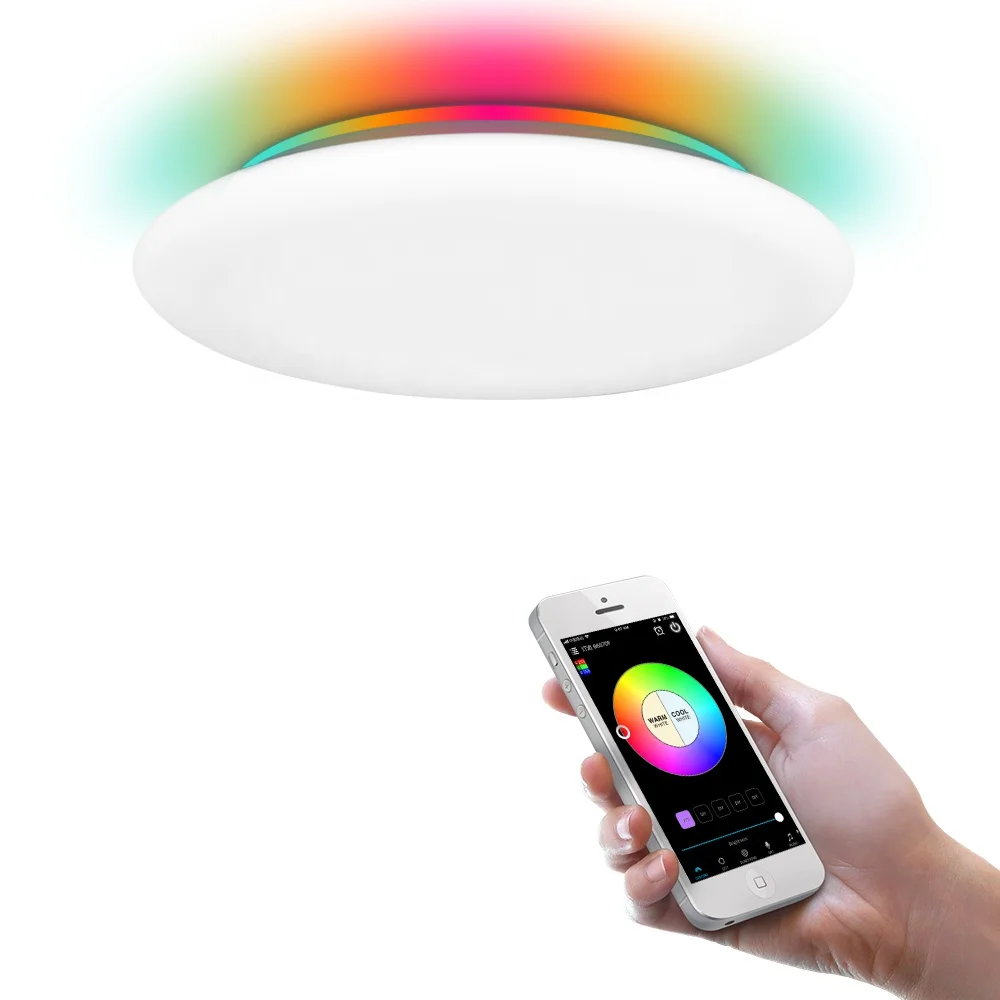 WiFi Smart  LED Ceiling Lights 36W 55W 68W RBG Surface mounted Ceiling lamps Controlled by  APP and Remote Control