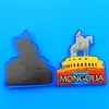 Promotional soft rubber pvc mongolia souvenir country fridge magnets for tourist