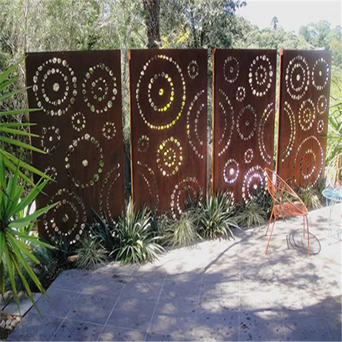 Modern Corten Steel Indoor Home Garden Laser Cut Fence Panels Outdoor ...