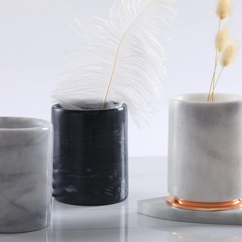 Marble Candle Jar 