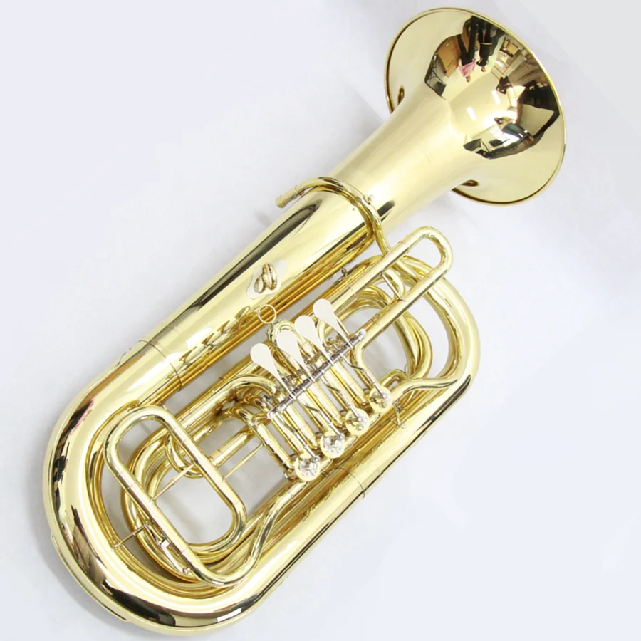 
Wholesale marching brass instrument brass material cupronickel valve gold lacquered tuba bb 
