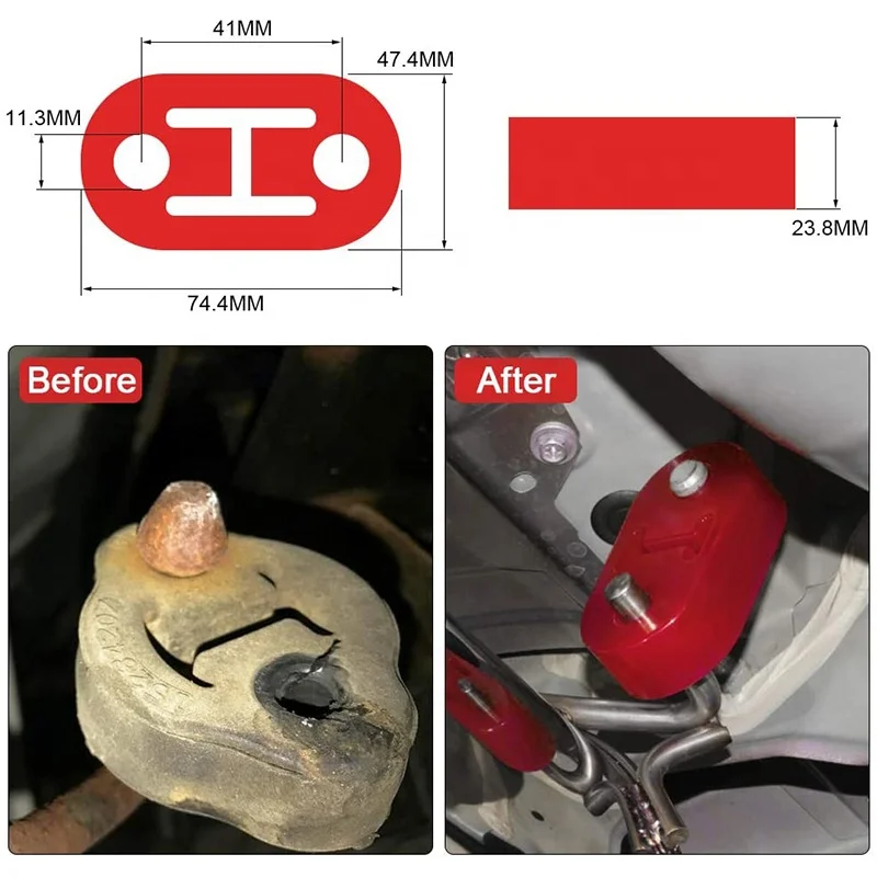 Oem Design Universal Exhaust Rubber Hanger Black/ Red/ Blue Isolator 11