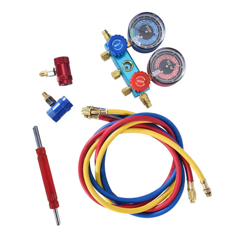 空调a/c r410a制冷剂歧管压力表组