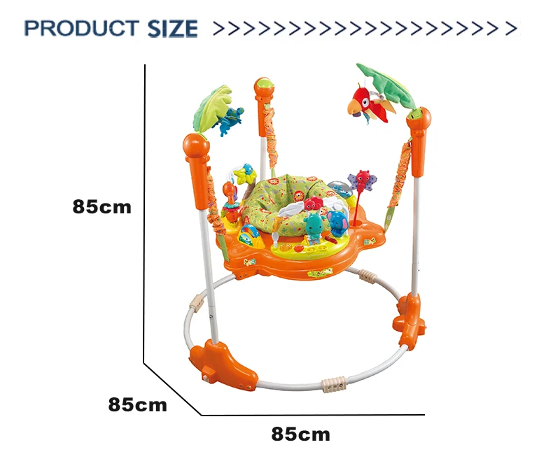 Hot sales funny plastic electric musical baby walker toddler adjustable safety high quality baby jump chair