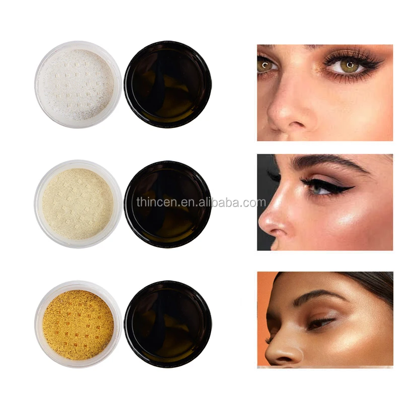 6 Color Diamond Glitter Shimmer Glow Makeup Bronzer Highlighter Face Powder