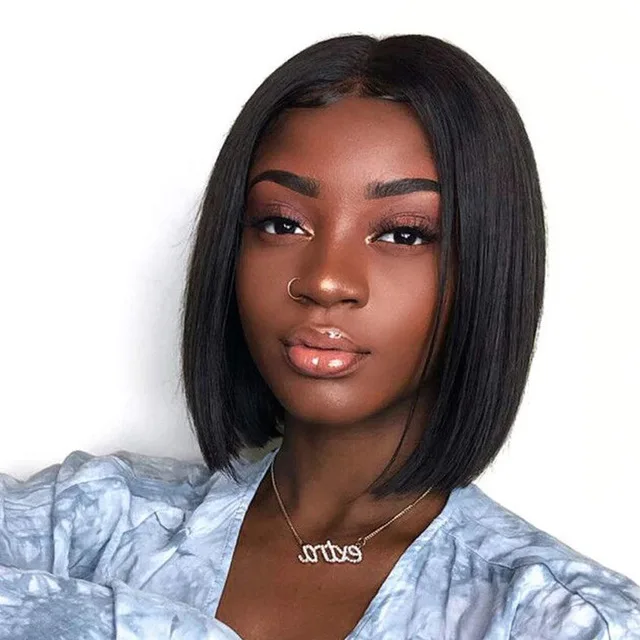 bob wigs with middle part
