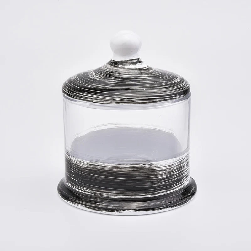 14oz Glass Candle Jars with Glass Lids for Soy Wax Home Decor Wholesales