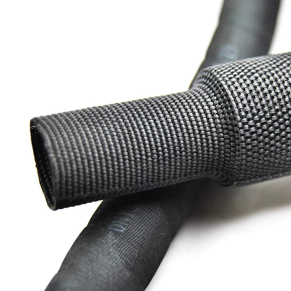 Heat Shrink Braided Sleeve Expandable Sleeving For Silicon Rubber Hoses