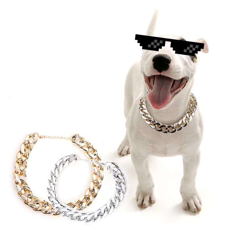 Plastic Cuban Curb Gold Dog Choke Chain French Bulldog Medium Large Dog Necklace Pitbull Pug Collar Bulldog Accessories Buy Super Big Cuban Link Chain 43mm Dog Collars Personalized Stainless Steel Gold