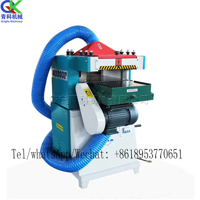 Automatic double side wood planer machine 6KW thicknesser wood planer for wood working is of high efficiency