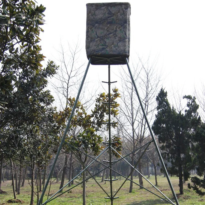 360 Degree Swivel Hunting Tree Stand With Camo Blind/ Tripod Tree Stand