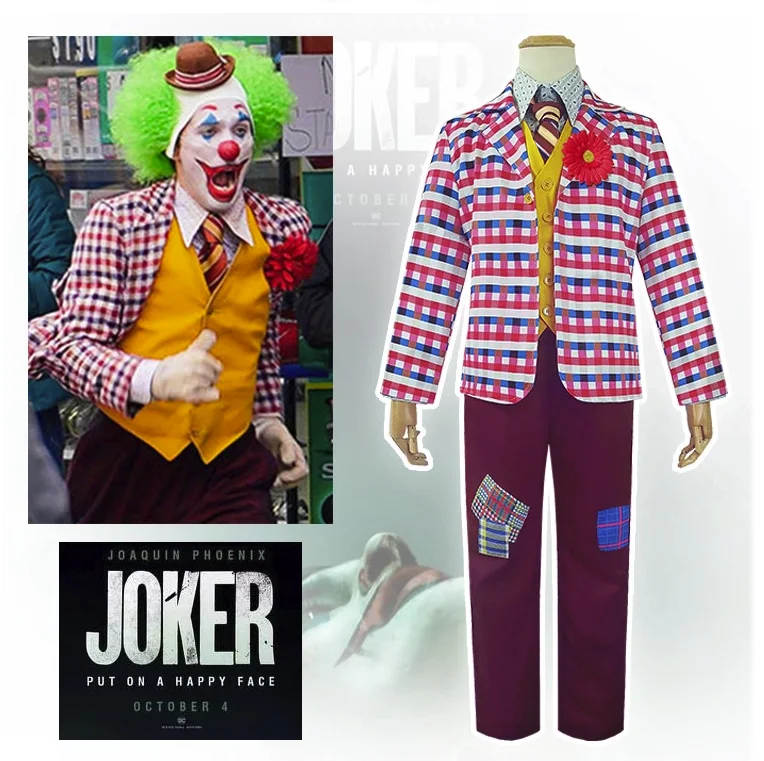 Hot Selling 19 New Movie Joaquin Phoenix Cosplay Adult Joker Clown Halloween Costume Buy Joker Costume Product On Alibaba Com