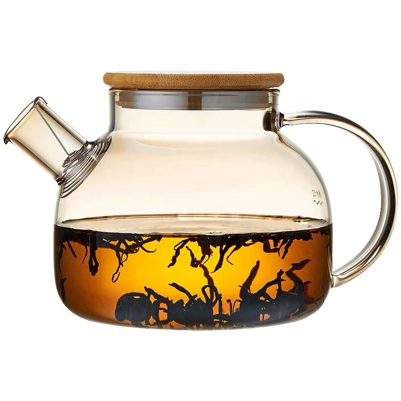 High Borosilicate Glass Teapot Set Heat Resistant Glass Teapot With