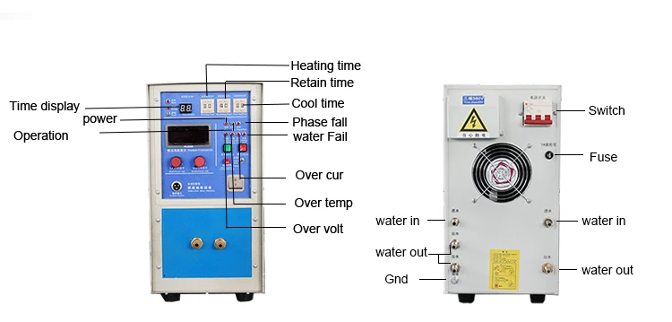 Mini High Frequency Induction Melting Furnace For Gold Silver Platinum Copper Iron Steel 