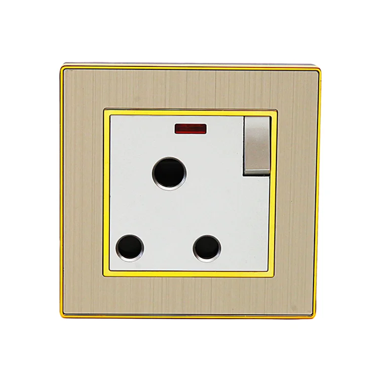Acrylic Wall Switch Luxury Gold Design Light Switch 1/2/3/4gang Electrical Switch