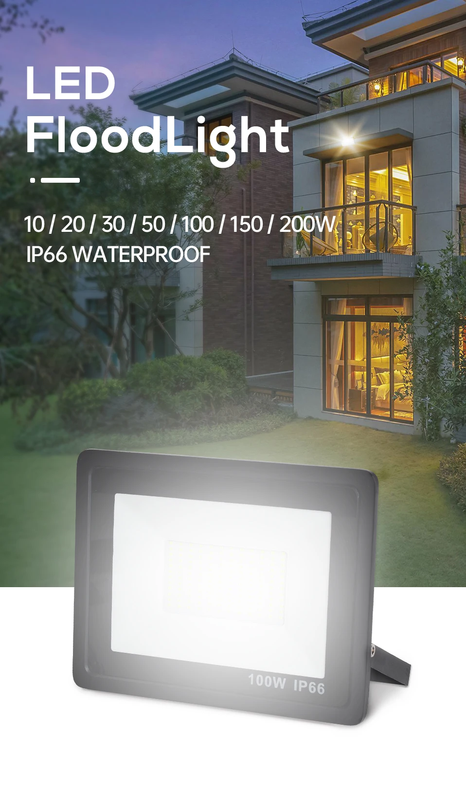 20W Energy Saving AC220-240V led flood lights IP65 Waterproof Outdoor Led Floodlight SMD