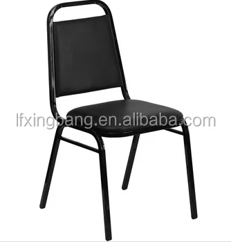 black pu hotel chair