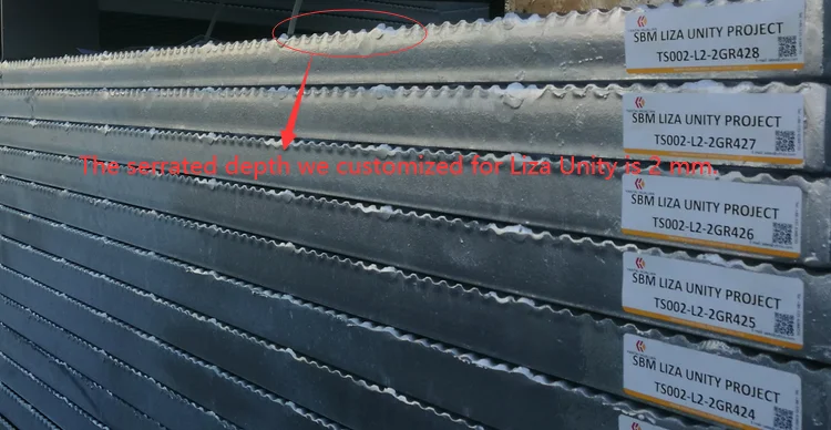 Factory Galvanized Serrated steel grating prices for Drilling Platform