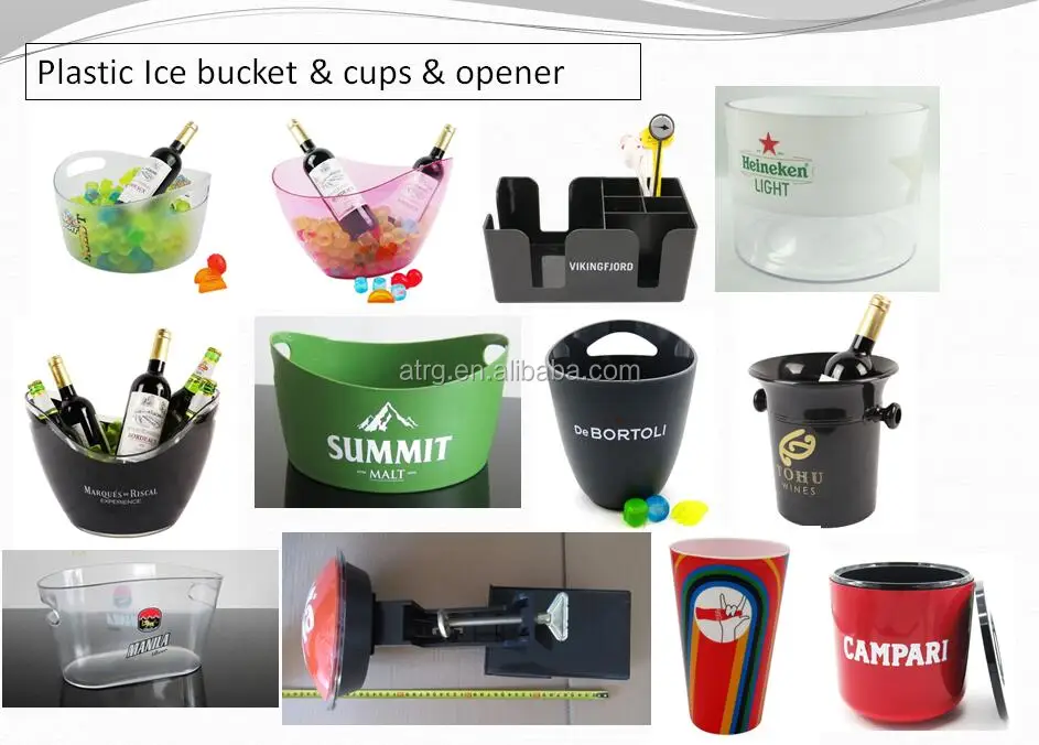 plastic round shape ice bucket beer cooler for beer cool(8L capacity)