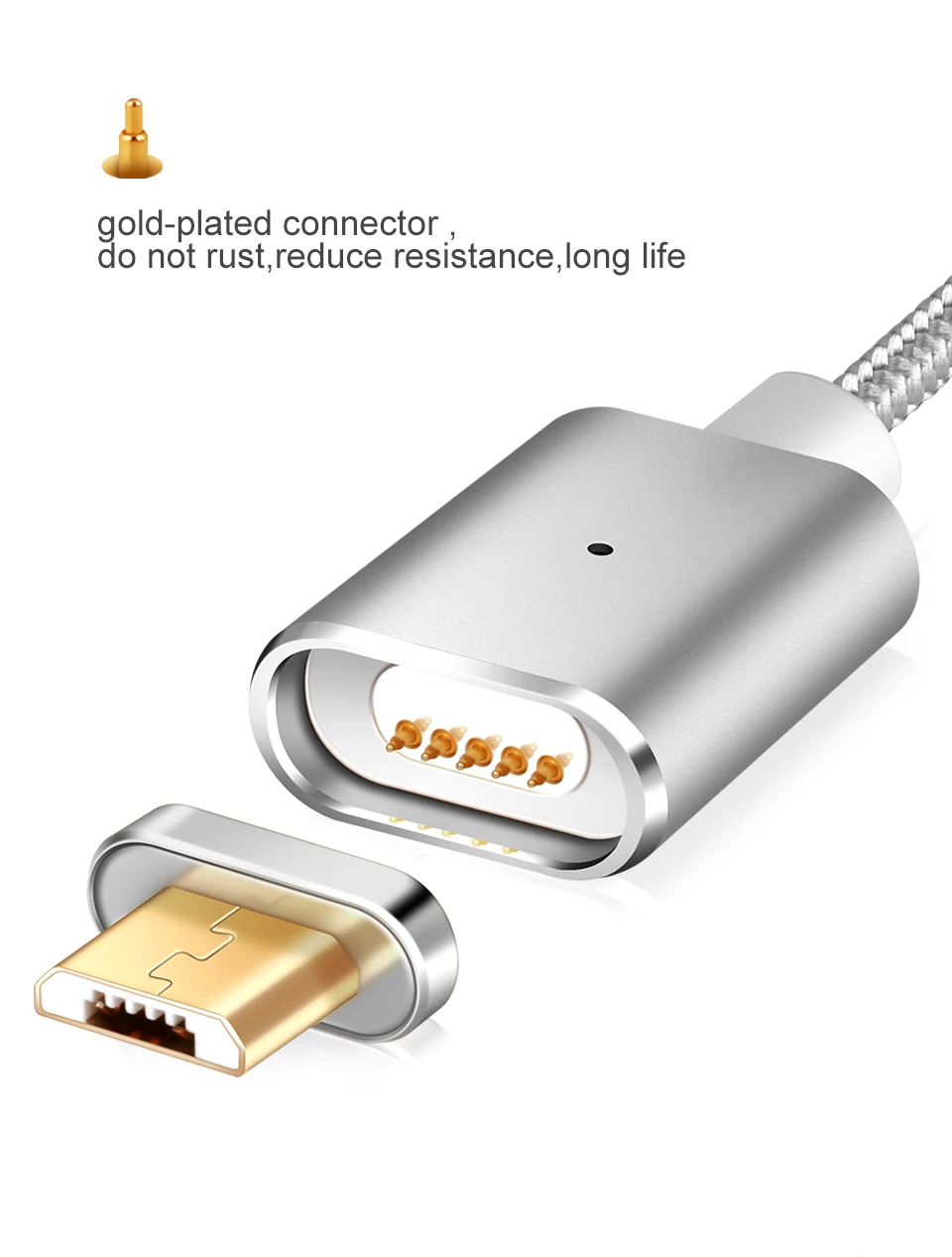 5A Fast Charging Magnetic USB Cable Micro USB Data Cable Type C Magnet Charger Cord - ANKUX.COM
