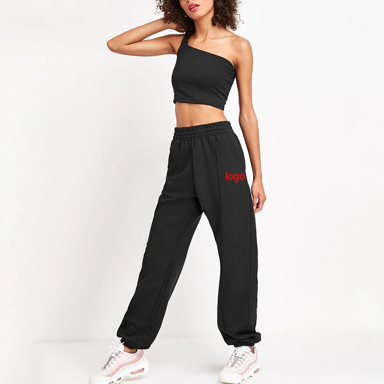 ladies fleece casual oversized jogging joggers cuffed tracksuit bottoms