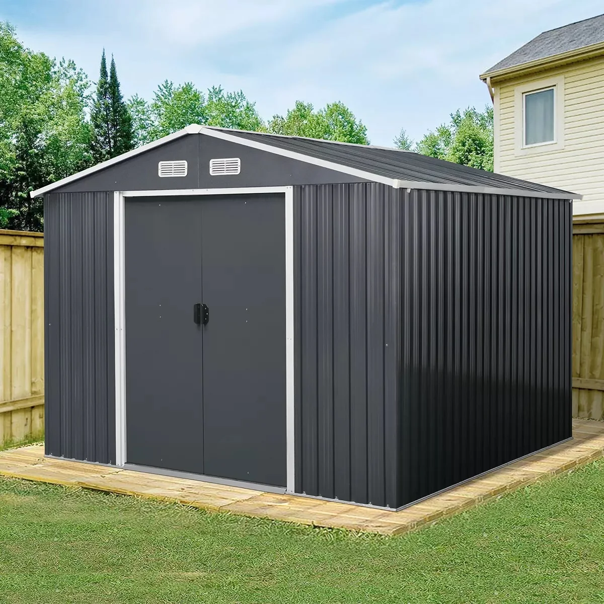 Carport Garden Storage Shed Customized Prefab Metal Steel For Outdoor