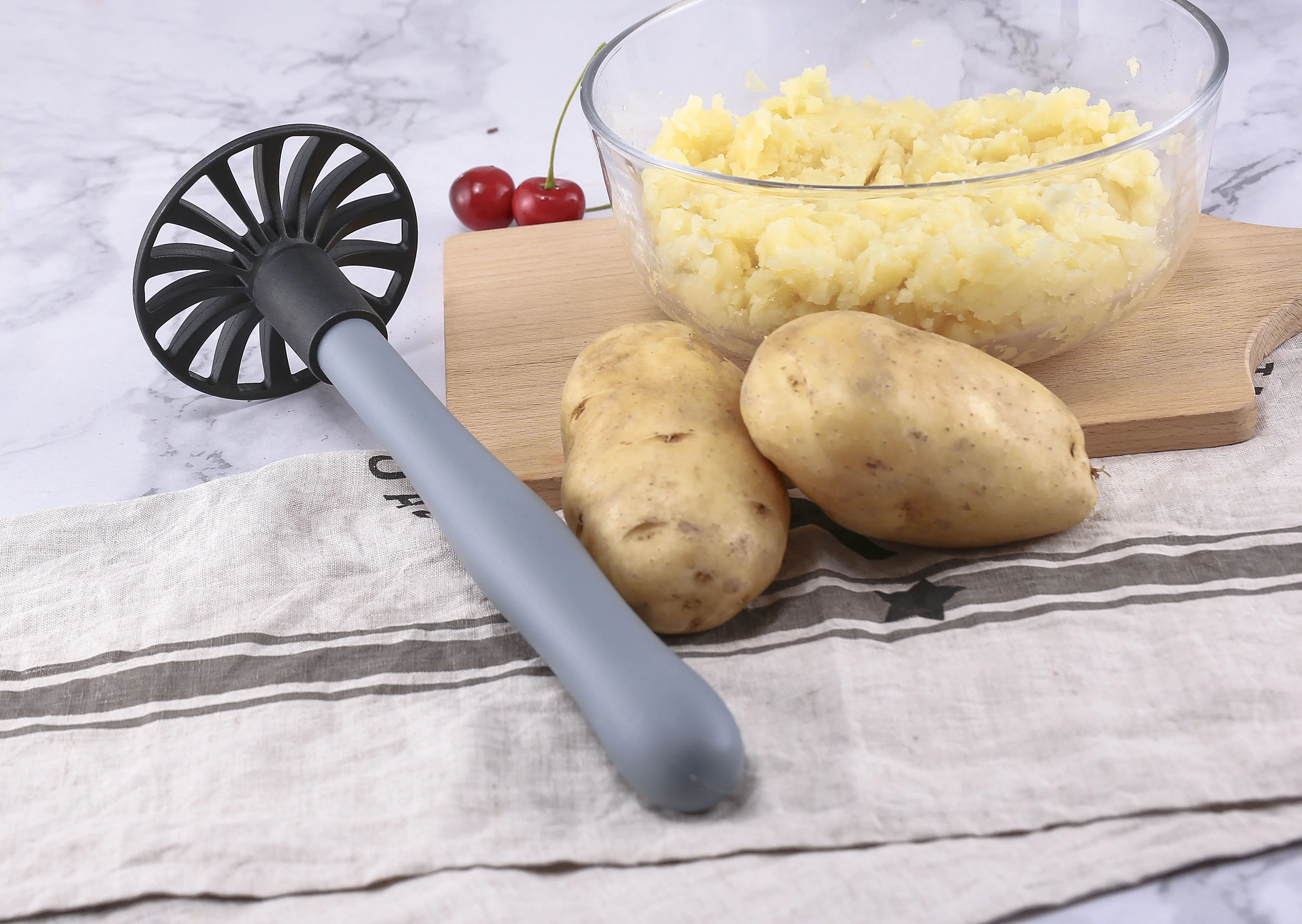 household food ricer plastic folding manual potato masher with