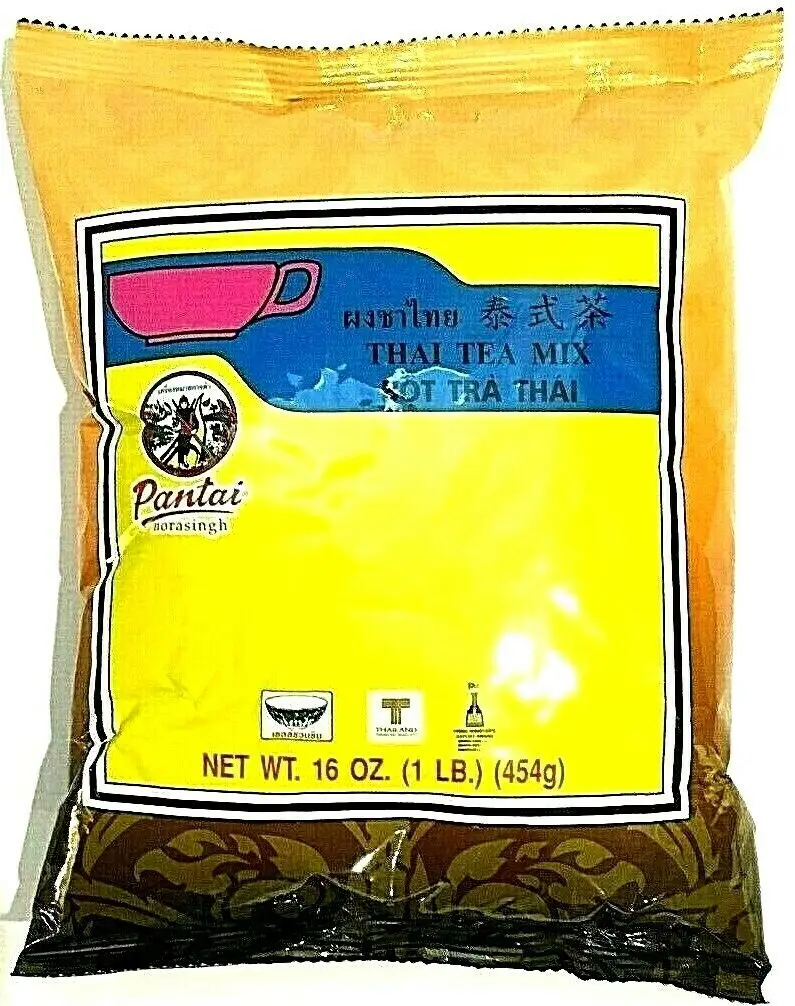 Pantai Norasingh Brand Thai Tea Beverage Mix Powder 454 Grams Brand For Thai Iced Tea Drink