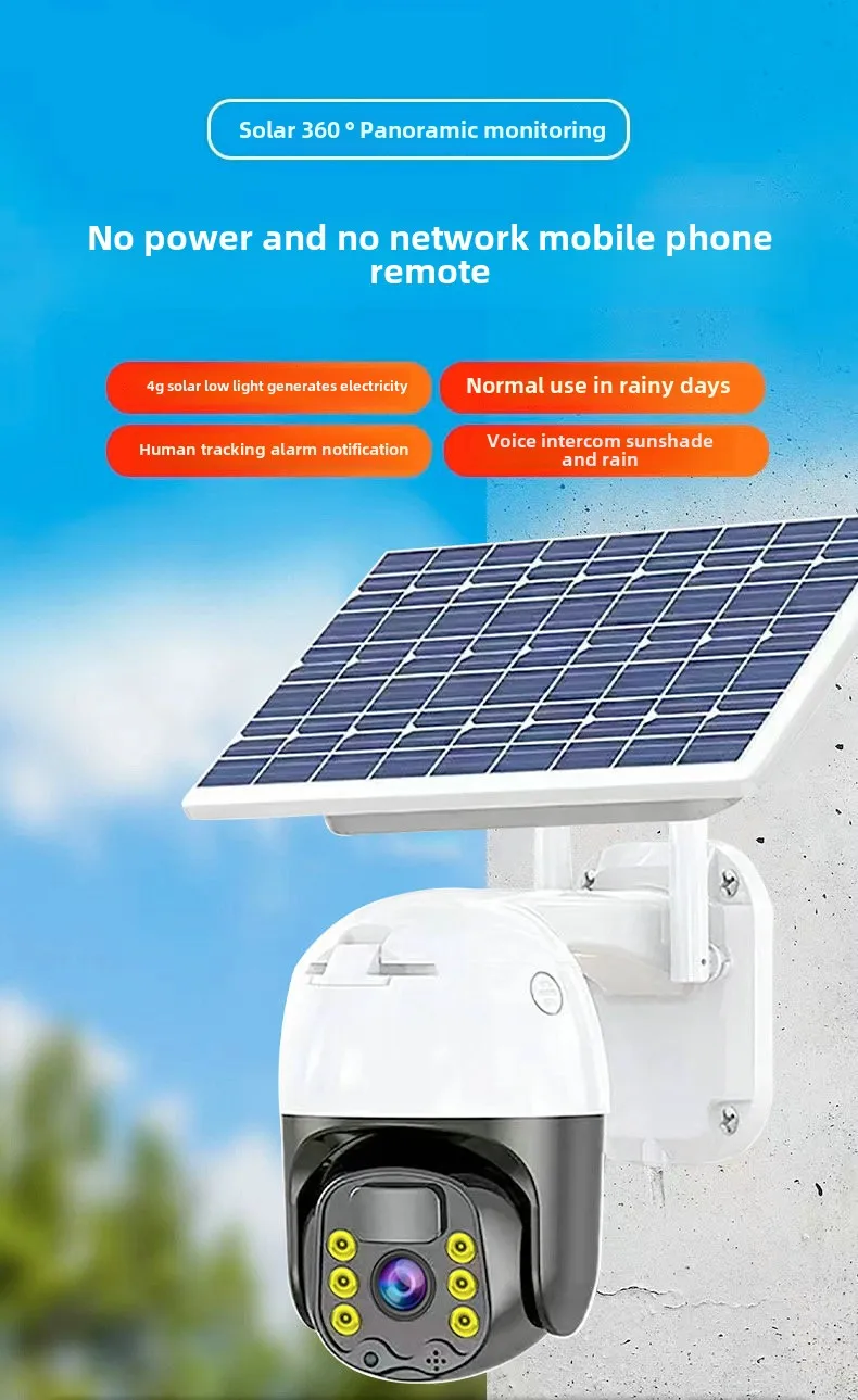 Cloudbirds V360pro 3MP IP66 Waterproof Solar Camera Outdoor Wireless Remote Surveillance Night Vision AI Tracking Supports Cloud