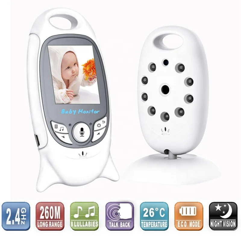 
Wireless 2.4 GHz Baby Monitor Digital Video Nanny Security Camera Babyphone with 2.0 inch LCD Screen Monitor Room Temperature T 