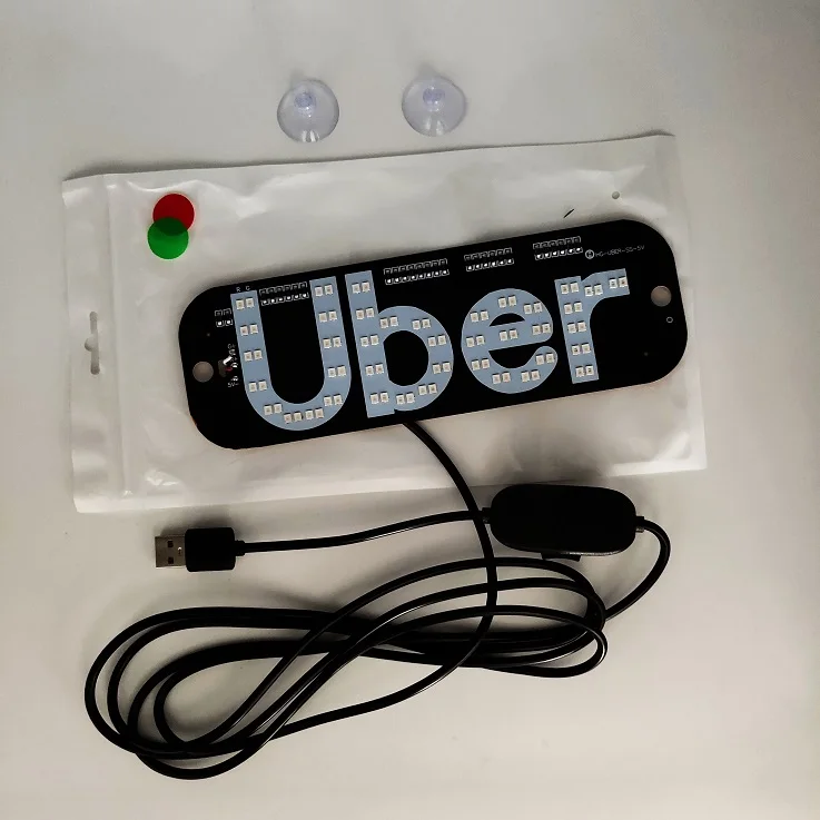 Two colors new led sign for car green blue and green red doubles color with USB 5-6V plug and switch