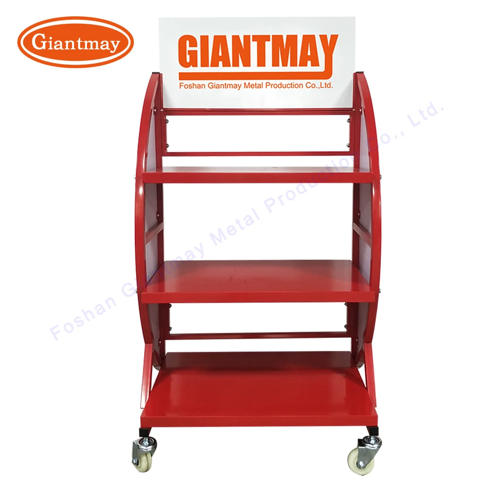 Advertising heavy duty stand car batteries storage shelf electric bike