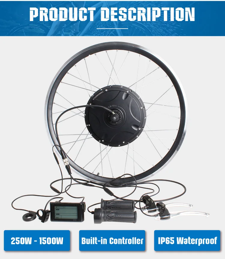 High Quality Builtin Controller 48v 1000 Watt Rear Ebike Hub Brushless