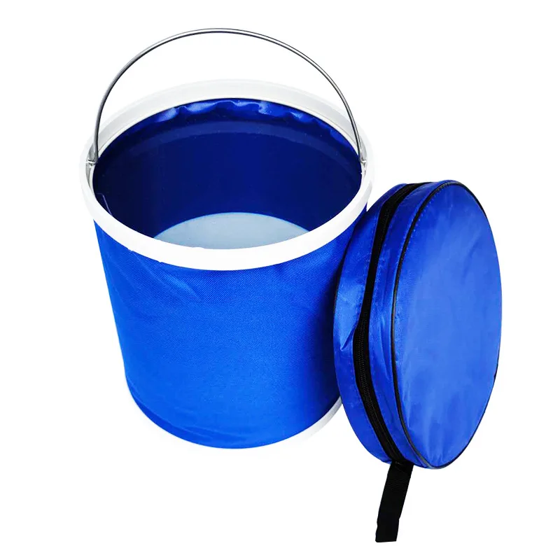 Oxford Cloth Foldable Bucket With Pvc Coating Portable Folding