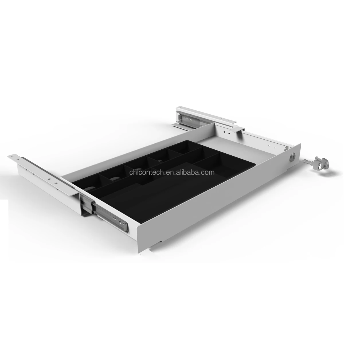 Office Mounted Sliding Under Desk Pullout Drawer,Storage Organizer For