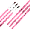 3 Size Set Nail Art Brush Painting Flat Carving Pen Builder Coat Extension Acrylic UV Gel Polish Rhinestones Tips Manicure Tools