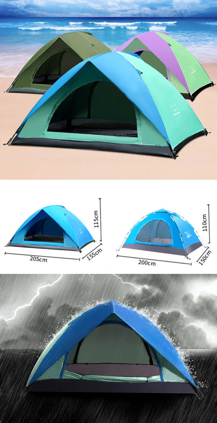 2021畅销户外大家庭防水折叠式军事海滩简易安装房子自动野营帐篷