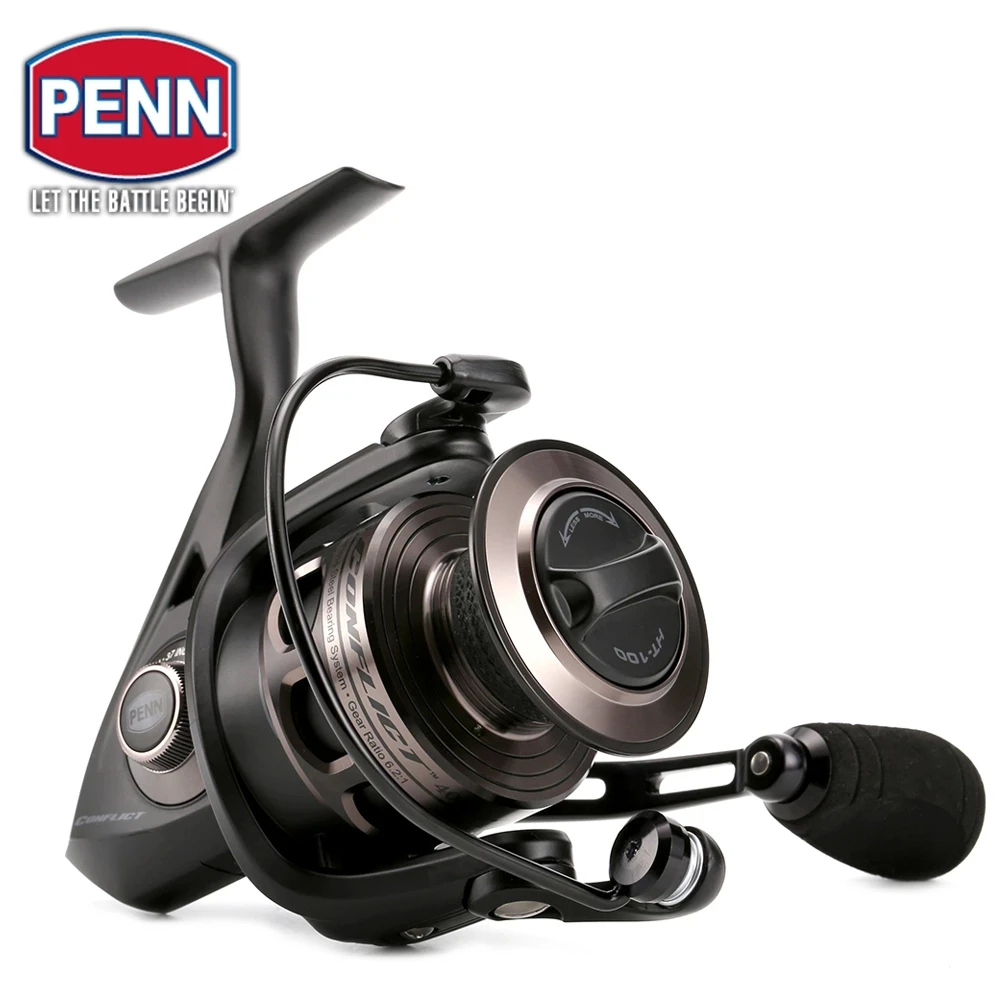 PENN Conflict CFT Saltwater Spinning Fishing Reel - Durable Full Metal  Design, 13.5kg Max Drag for Ocean and Lake Fishing
