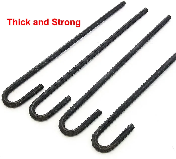 8 Pack12''x1/2 "de Barras De Acero Al Carbono Largo J Gancho Pines